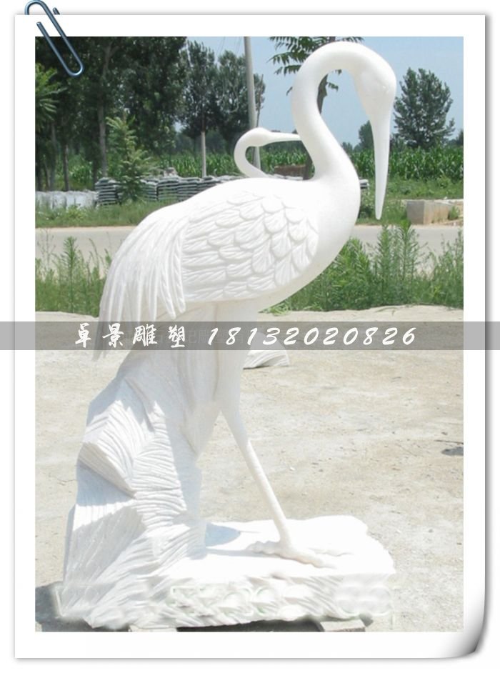 白色天鵝雕塑，石雕天鵝雕塑，漢白玉天鵝