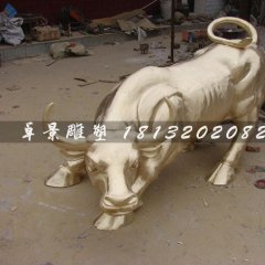 華爾街牛雕塑，股市牛銅雕華爾街牛