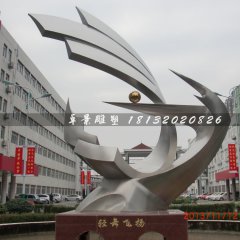 不銹鋼飛舞雕塑，飛翔雕塑，揚帆雕塑