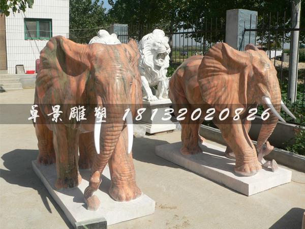 石雕大象，石頭大象雕塑