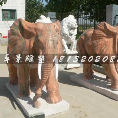 石雕大象，石頭大象雕塑
