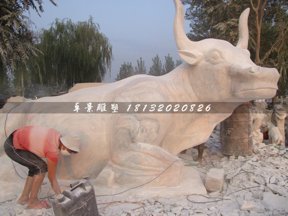石頭牛雕塑，石雕牛雕塑