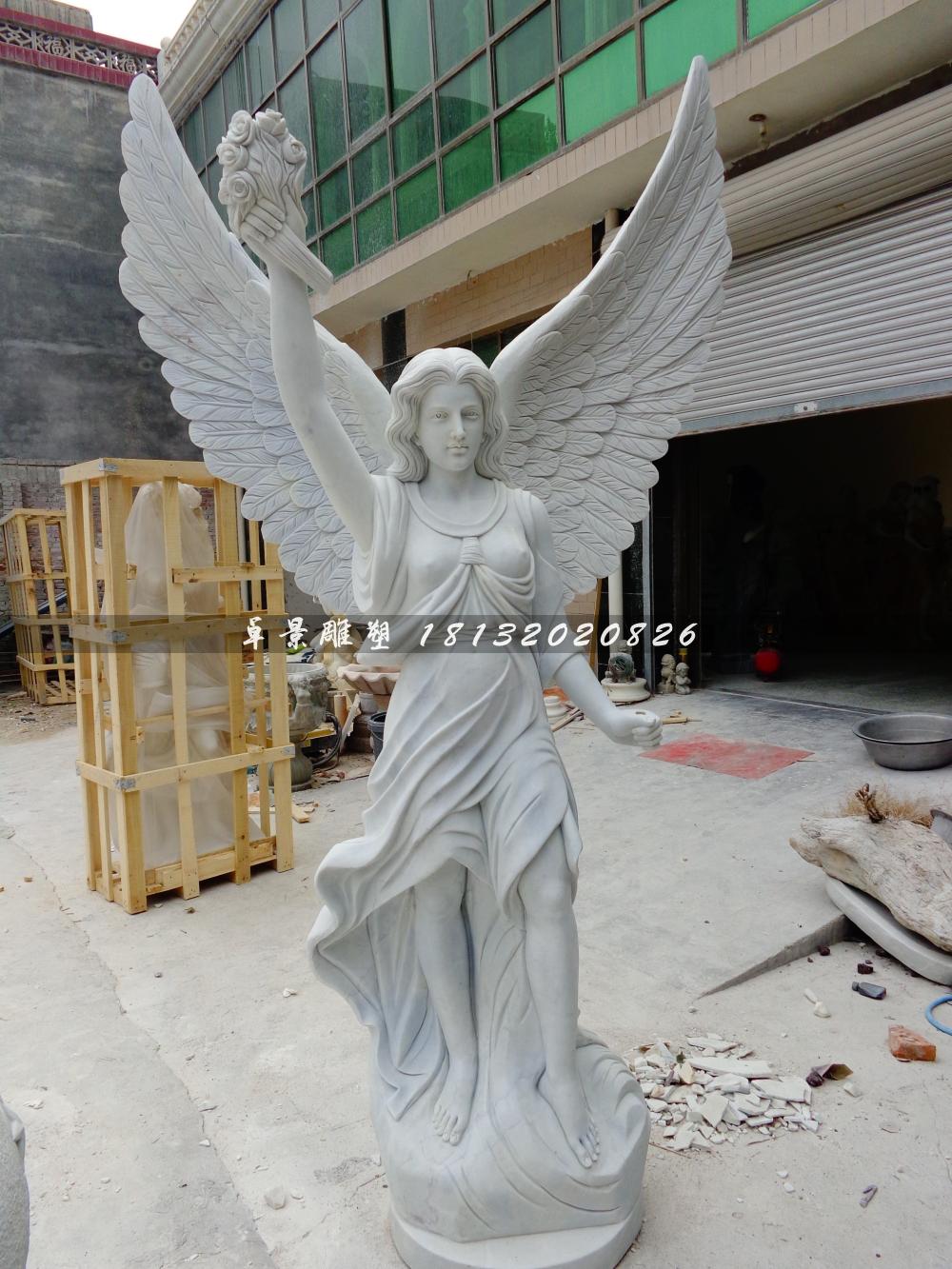 石頭女神雕塑，石雕女生雕塑