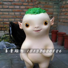 玻璃鋼胡巴雕塑，玻璃鋼卡通雕塑