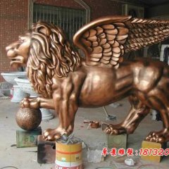 獅子銅雕，廣場銅雕獅子雕塑