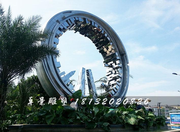 不銹鋼抽象城市雕塑，不銹鋼抽象雕塑