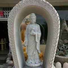 觀音石雕，漢白玉觀音石雕