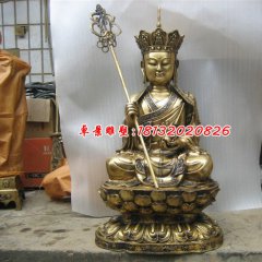 地藏王菩薩銅雕，鎏金銅地藏王菩薩雕塑