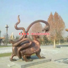 龍龜銅雕，公園龍龜雕塑
