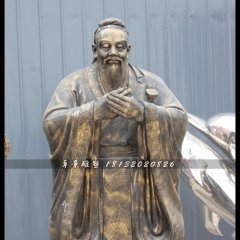 孔子銅雕，校園名人銅雕