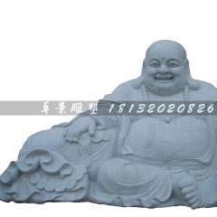 彌勒佛石雕，漢白玉彌勒佛雕塑