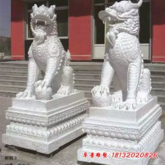 麒麟石雕，漢白玉麒麟