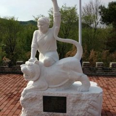 扼虎救父石雕，二十四孝石雕