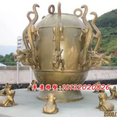 地動儀銅雕，地震儀銅雕