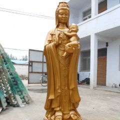 銅雕送子觀音雕塑，銅雕觀音雕塑