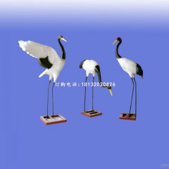 玻璃鋼仙鶴雕塑，玻璃鋼廣場仙鶴雕塑