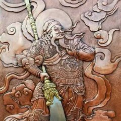 關公銅浮雕，鑄銅關公浮雕