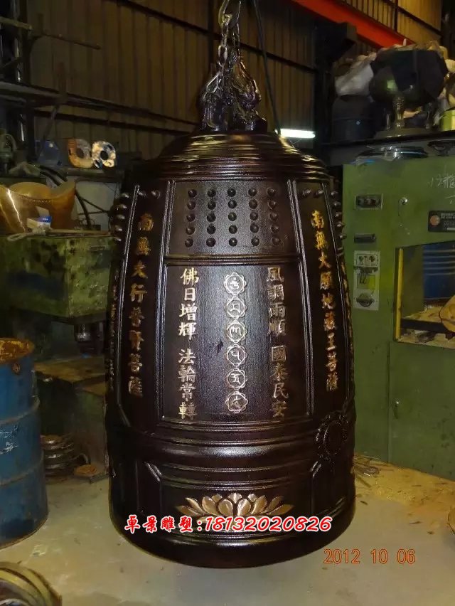 銅鐘雕塑，寺廟銅鐘雕塑 (3)