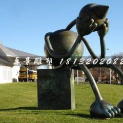 外星人雕塑，鑄銅外星人雕塑
