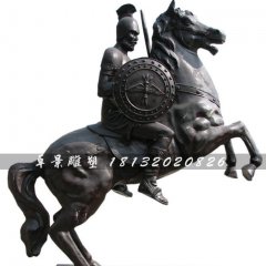 西方古典戰士銅雕，廣場古典人物雕塑