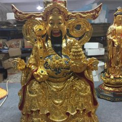 財神銅雕，鑄銅財神雕塑