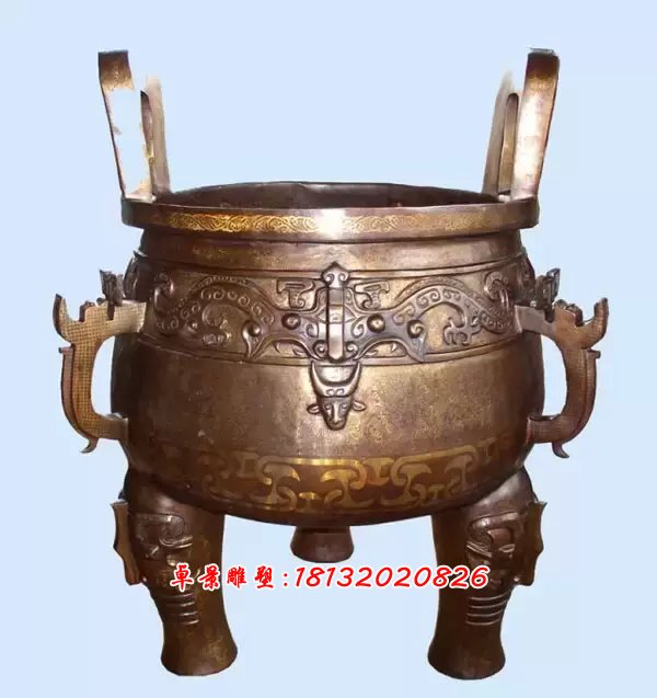 銅圓鼎雕塑，鑄銅圓鼎雕塑 (1)