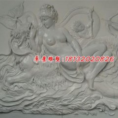 石浮雕，西方美女石浮雕