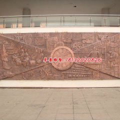 古人教學銅浮雕，校園銅浮雕