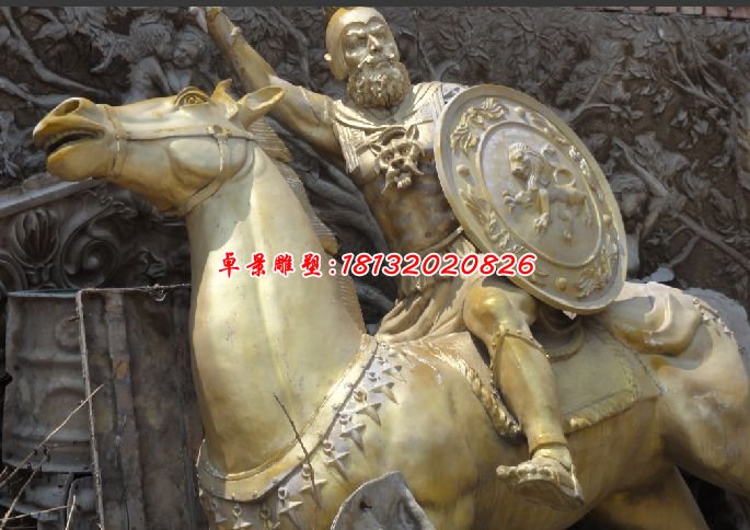 古羅馬戰士銅雕，廣場人物銅雕