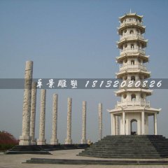 石塔，漢白玉石塔雕塑