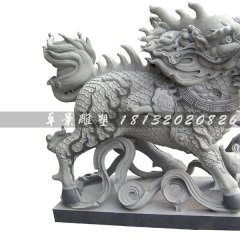 麒麟石雕，招財麒麟石雕