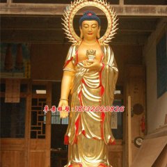玻璃鋼如來佛雕塑，彩繪玻璃鋼佛像