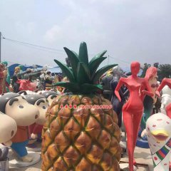 玻璃鋼菠蘿雕塑，玻璃鋼仿真雕塑
