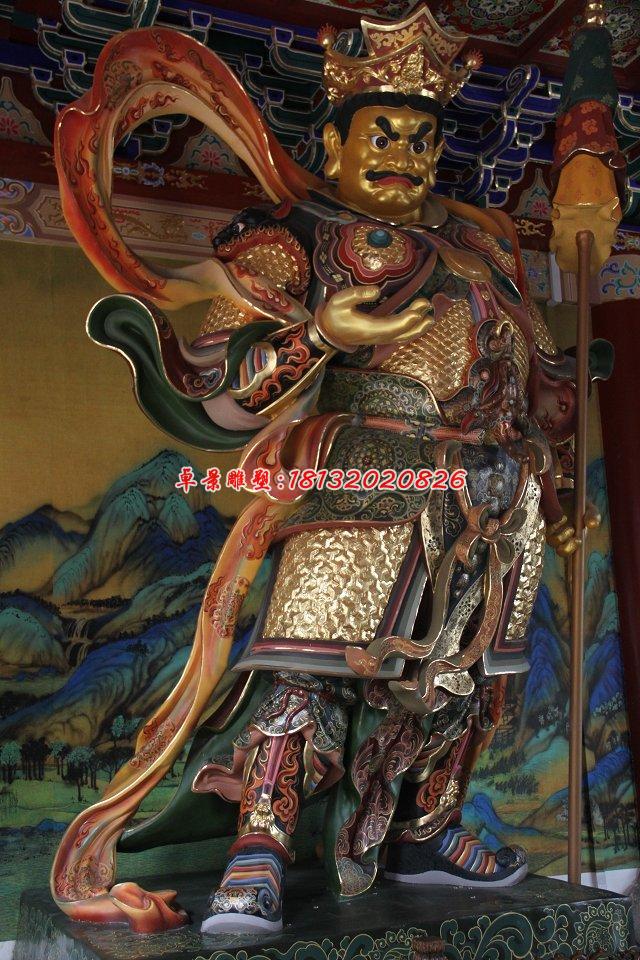 玻璃鋼四大天王雕，玻璃鋼彩繪神仙雕塑 (3)