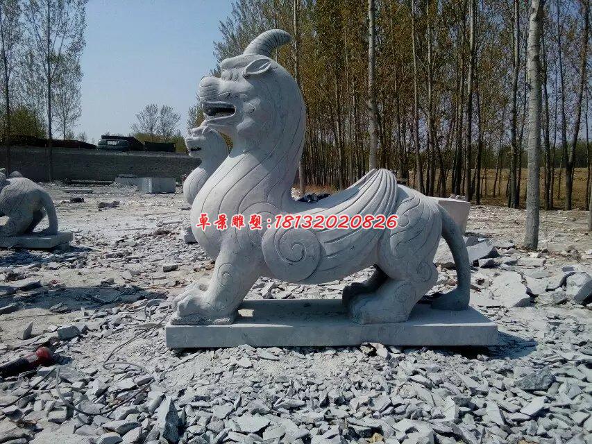 獨角獸石雕，法院門口石雕