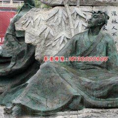 王維銅雕，古代人物銅雕