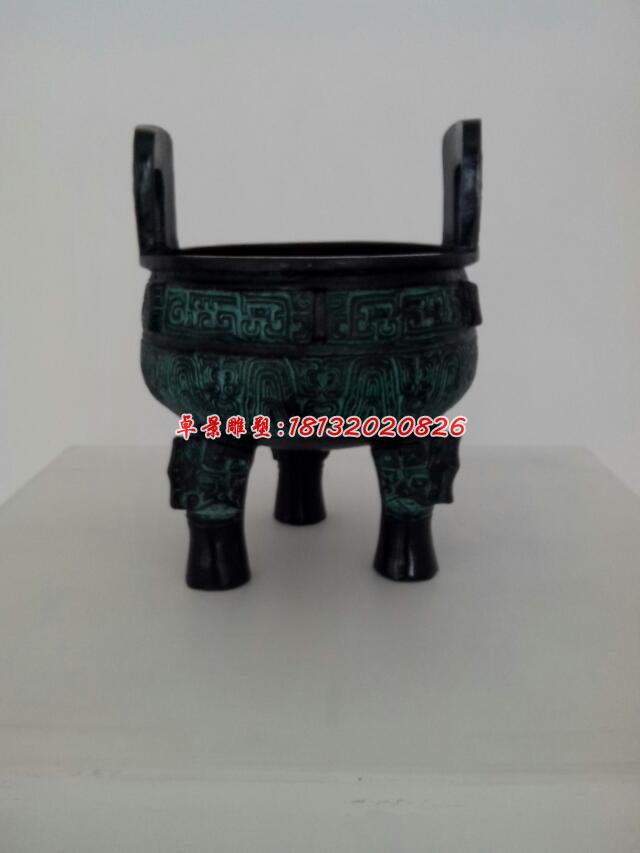 青銅鼎，三足鼎雕塑，銅香爐 (2)