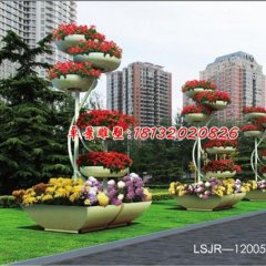 玻璃鋼花盆雕塑，玻璃鋼花架雕塑