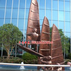 帆船銅雕，廣場帆船景觀銅雕
