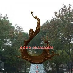 善動銅雕，廣場景觀銅雕
