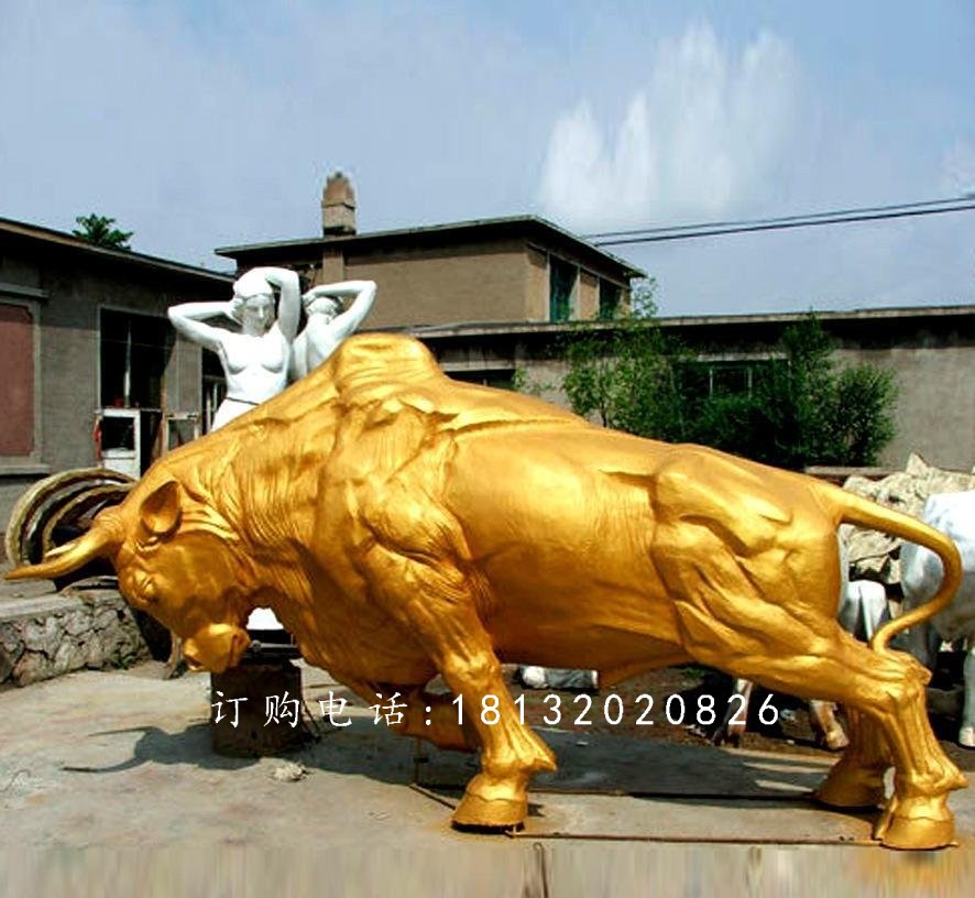 銅牛雕塑，廣場銅雕牛雕塑