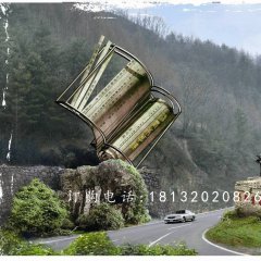 不銹鋼竹簡雕塑，不銹鋼地方雕塑