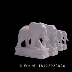 石雕大象，石雕動物雕塑