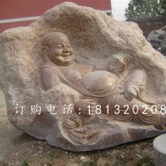 彌勒佛石雕，石材佛像雕塑