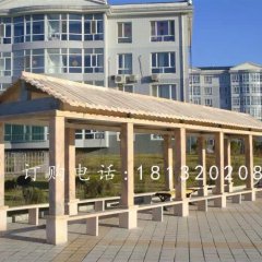 石雕走廊，小區石長廊雕塑