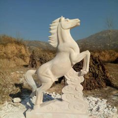馬踏祥云石雕，廣場石雕馬