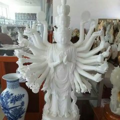 漢白玉千手觀音，佛像石雕