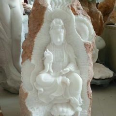 漢白玉石浮雕，佛像石浮雕