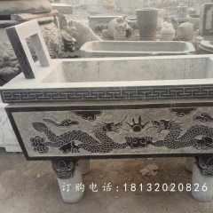 石雕香爐，青石香爐，寺廟方形香爐