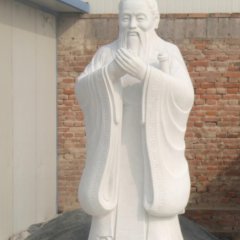 先師孔子石雕，漢白玉孔子雕塑